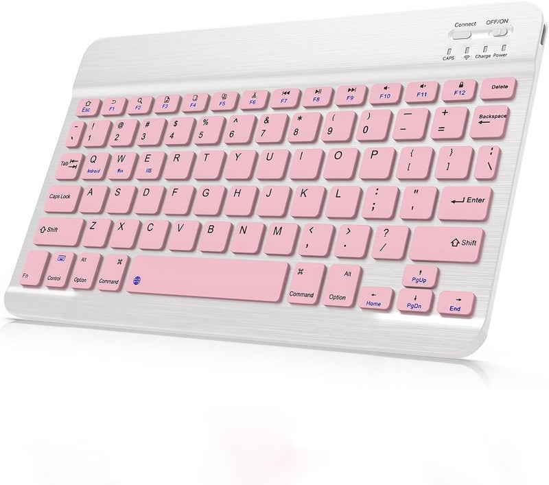 LOOBOAKY Bluetooth Keyboard Compatible with iPad 10th Generation, Rechargeable Portable 10 inch Wireless Keyboard for iPhone, iPad mini, Samsung Tablets Keyboards Ultra-Slim, Travel Office Computer Accessories - Image 1